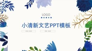 Creative watercolor small fresh literary general dynamic PPT template