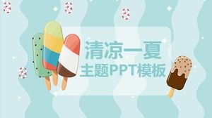 Cool summer cartoon ice cream theme dynamic PPT template