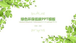 Yeşil çevre koruma düşük karbonlu PPT şablonu