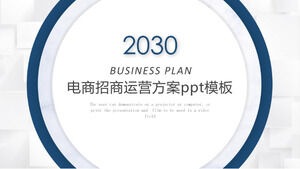 E-ticaret yatırım operasyon planı ppt şablonu