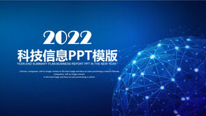 Modelo de PPT geral de tecnologia futura de fantasia azul