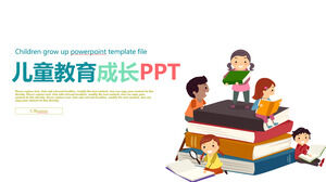 Template PPT pendidikan dan pelatihan keselamatan pertumbuhan anak-anak kartun