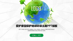 Modelo de ppt criativo de proteção ambiental de baixo carbono