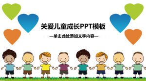 Happy Growth Cartoon Kindergarten PPT-Vorlage