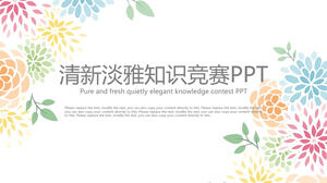 قالب PPT مسابقة المعرفة الطبقة المفتوحة الطازجة والأنيقة الملونة