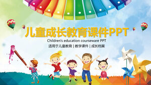 Мультяшный шаблон PPT для обучения детей