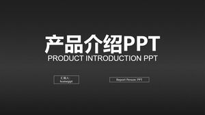 Schwarze kreative minimalistische Produkteinführung PPT-Vorlage