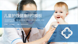 Modello PPT medico medico ospedaliero per bambini bianco e blu