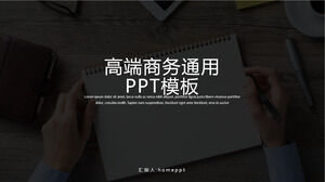 Modèle PPT général d'entreprise haut de gamme noir et blanc