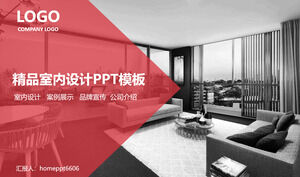 Boutique interior design and decoration home improvement company PPT template