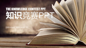 Açık kitap yaratıcı bilgi yarışması PPT şablonu