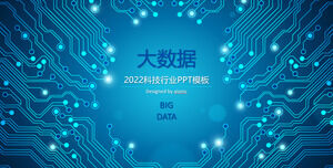 Template PPT industri teknologi biru
