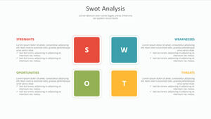 Material PPT de análise SWOT simples
