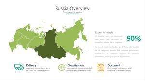 俄羅斯地圖PPT圖文素材