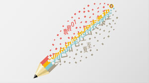 Bagan pensil empat warna yang kreatif membuat tutorial PPT
