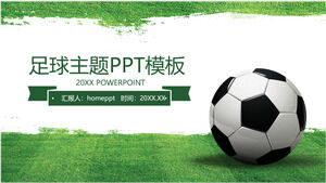 Zielony minimalistyczny szablon motywu piłki nożnej PPT do pobrania za darmo