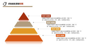 Diagrama de hierarquia PPT de pirâmide de triângulo de cores