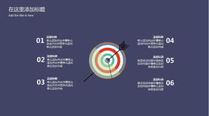 Modello PPT di descrizione del target del target della freccia viola