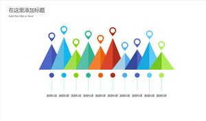 Color fresh color cone chart PPT template material