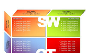 Renk bloğu SWOT analizi PPT malzemesi