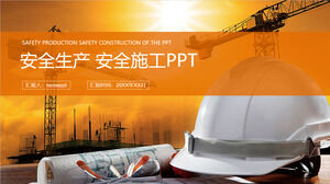 Safety production month safety construction plan design basic steps plan planning PPT template