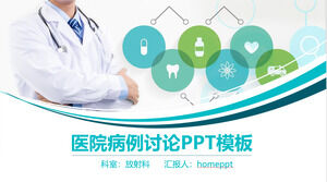 Templat PPT laporan kerja rapat penelitian akademik kasus rumah sakit