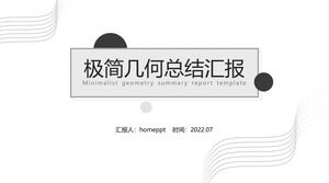 Plantilla ppt de informe de resumen geométrico minimalista gris simple y elegante