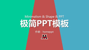 Modello PPT pratico in stile minimalista a colori