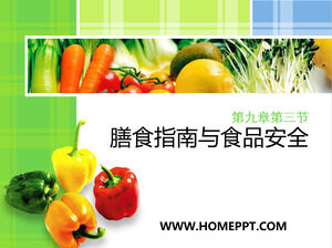 Plantilla PPT del material didáctico "1 Pautas dietéticas y seguridad alimentaria" en el segundo volumen del séptimo grado de Jiangsu Education Edition