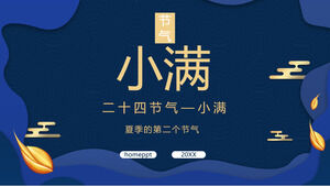 Modèle PPT d'introduction du terme solaire bleu élégant Xiaoman