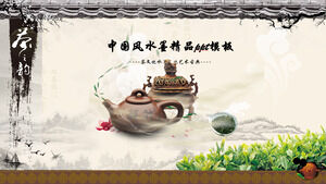 Șablon ppt de cultura de cerneală pentru cultura ceaiului și arta clasică