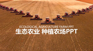 Plantilla PPT del plan de trabajo de presentación del proyecto de descripción general del trabajo agrícola de plantación de agricultura ecológica