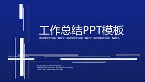 Ciemnoniebieski kreatywny prosty raport podsumowujący w połowie roku raport biznesowy szablon PPT