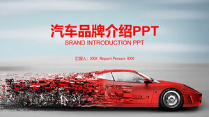 Introduzione del marchio di auto in stile rosso PPT