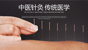Akupunktura medyczna Medycyna chińska ppt szablon materiału slajdów