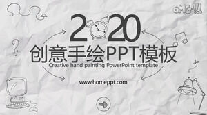 2022 kreative handgemalte Cartoon-PPT-Vorlage für persönlichen Bericht