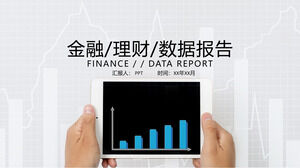 Template PPT umum laporan data manajemen keuangan sederhana berwarna putih