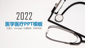 Plantilla PPT de plan de trabajo de informe médico médico simple azul