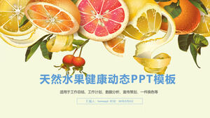 Natural fruit health dynamic work summary PPT template