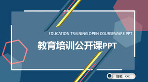 Modelo de ppt de classe aberta de educação e treinamento