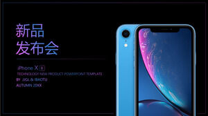 Template PPT konferensi peluncuran produk baru iPhone XR