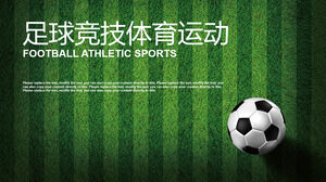 Yeşil futbol rekabetçi spor teması PPT şablonu
