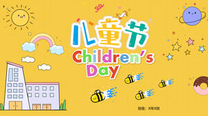 Cute cartoon Children's Day PPT template