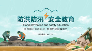 Control de inundaciones y popularización de conocimientos de seguridad para el control de inundaciones educación y capacitación auto-rescate en desastres naturales PPT