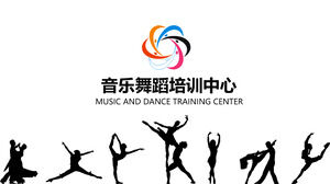 Basit müzik ve dans eğitim merkezi dans öğretimi PPT şablonu