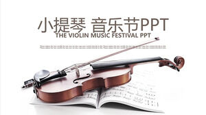 بسيط قالب مهرجان الموسيقى الكمان PPT