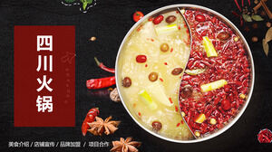 Pengenalan toko promosi makanan hot pot katering template ppt umum