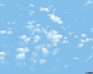 天空中的雲PPT模板的PowerPoint