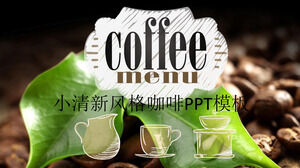 Template PPT promosi kopi gaya segar kecil