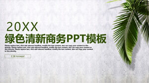 เทมเพลต PPT สรุปการประชุมการวางแผนธุรกิจสีเขียวสด